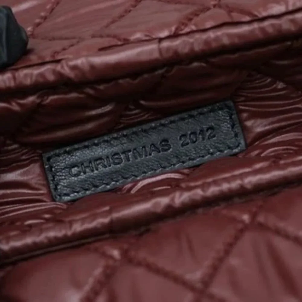 Chanel Quilted Nylon Laptop Case Black Burgundy Limited Edition 2012
